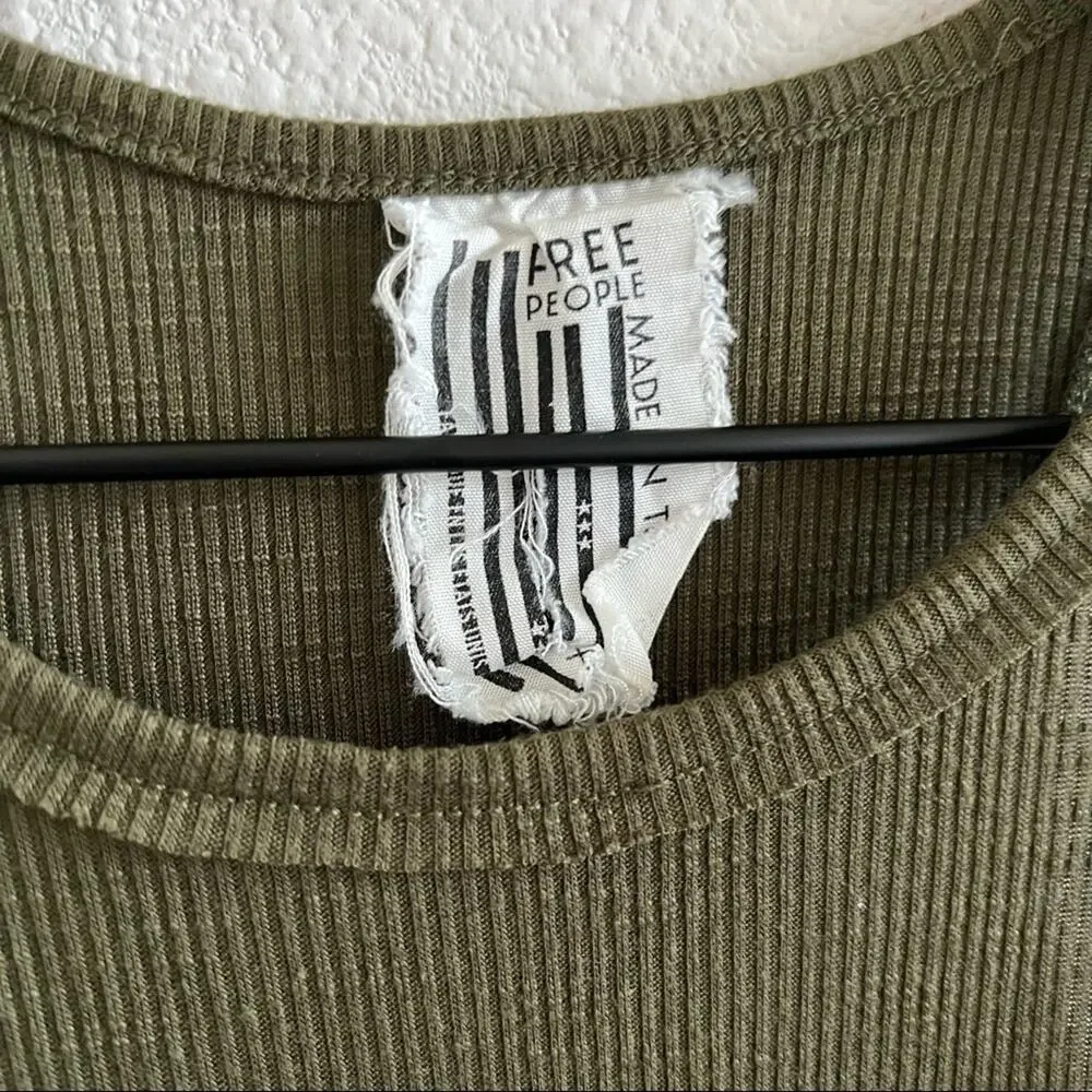 Free People We the Free High Neck Muscle Ribbed Tank XS